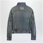 Balenciaga Kick cotton denim jacket in dirty vintage blue