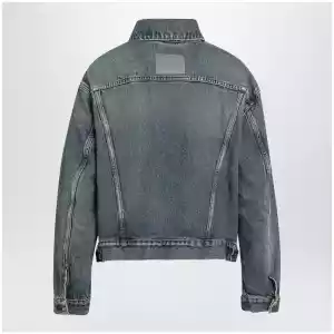 Balenciaga Kick cotton denim jacket in dirty vintage blue
