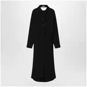 Balenciaga Black shirt dress in wool and silk