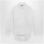 Balenciaga Cocoon shirt in cotton and silk poplin, white