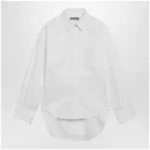 Balenciaga Cocoon shirt in cotton and silk poplin, white
