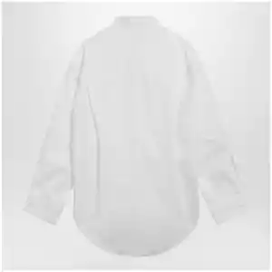 Balenciaga Cocoon shirt in cotton and silk poplin, white