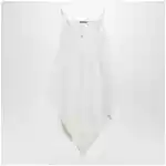 Balenciaga Scarf-inspired wool and silk crepe top in ivory