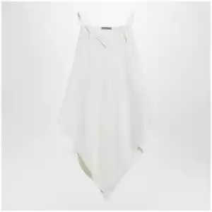 Balenciaga Scarf-inspired wool and silk crepe top in ivory