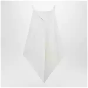 Balenciaga Scarf-inspired wool and silk crepe top in ivory