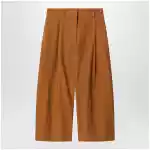 Balenciaga Camel-colored cotton trousers
