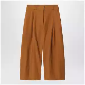 Balenciaga Camel-colored cotton trousers