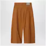 Balenciaga Camel-colored cotton trousers