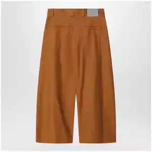 Balenciaga Camel-colored cotton trousers