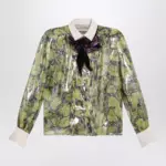 Valentino Shirt in lurex with Après L’Hiver Poppies print