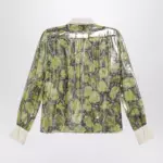 Valentino Shirt in lurex with Après L’Hiver Poppies print