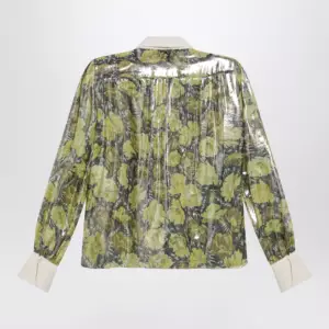 Valentino Shirt in lurex with Après L’Hiver Poppies print