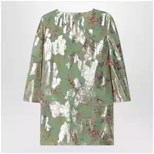 Valentino Green printed lurex shirt