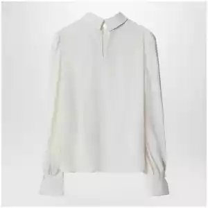 Valentino Vanilla-colored silk blouse with flower