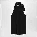 Valentino Black silk top with neck bow