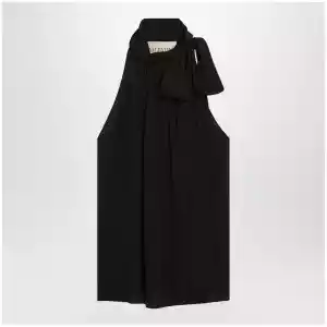 Valentino Black silk top with neck bow
