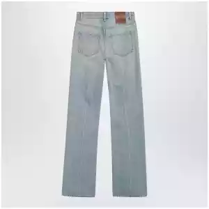 Valentino Straight-leg cotton denim jeans in light blue