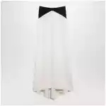 Valentino Long silk skirt in Vanilla/Black