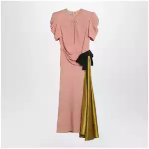 Valentino Pink midi dress with maxi bow