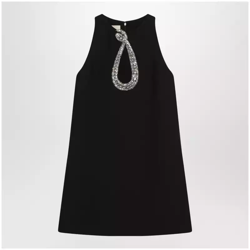 Valentino Short embroidered crepe couture dress