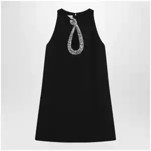 Valentino Short embroidered crepe couture dress