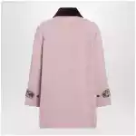 Valentino Pink denim caban jacket