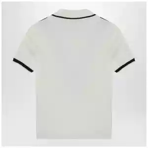 Valentino Ivory and black V-inlay polo shirt