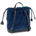 Fendi Ff Flocked Denim Backpack