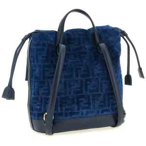 Fendi Ff Flocked Denim Backpack