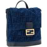 Fendi Ff Flocked Denim Backpack