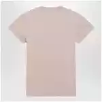 Moncler Pink T-shirt with logo embroidery