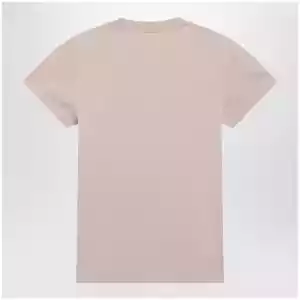 Moncler Pink T-shirt with logo embroidery