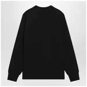 Moncler Black long-sleeved T-shirt with logo