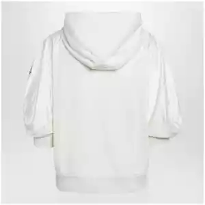 Moncler White short-sleeve jersey sweatshirt