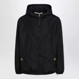 Valentino Black windbreaker with Vgold detail