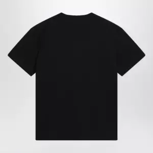 Valentino Black cotton T-shirt with VGold