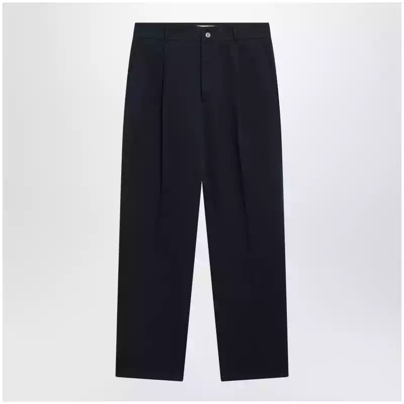 Valentino Navy blue cotton trousers