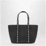 Valentino Garavani Black Rockstud bag in grained calfskin