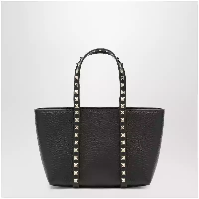 Valentino Garavani Black Rockstud bag in grained calfskin