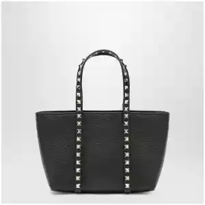 Valentino Garavani Black Rockstud bag in grained calfskin