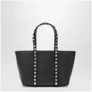 Valentino Garavani Black Rockstud bag in grained calfskin