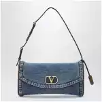Valentino Garavani Small DeVain denim shoulder bag