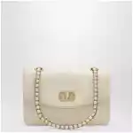 Valentino Garavani Medium Djuna shoulder bag in nappa leather, white