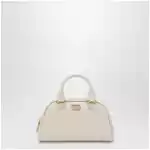 Valentino Garavani Ivory VLogo Signature mini duffle bag in grained calfskin