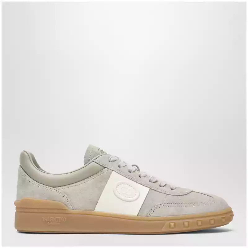 Valentino Garavani Upvillage mixed-material sneakers in beige and ivory