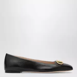 Valentino Garavani Black VLogo Signature ballerina flats in nappa leather