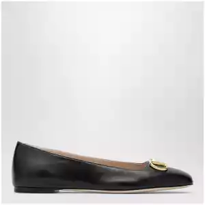 Valentino Garavani Black VLogo Signature ballerina flats in nappa leather