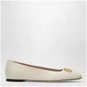Valentino Garavani White VLogo Signature ballerina flats in nappa leather