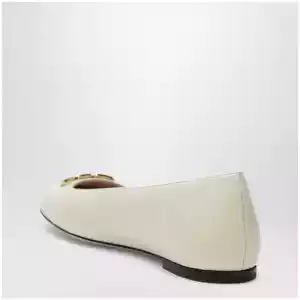Valentino Garavani White VLogo Signature ballerina flats in nappa leather