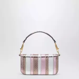 Valentino Garavani Small Locò shoulder bag in multicolour laminated elaphe leather